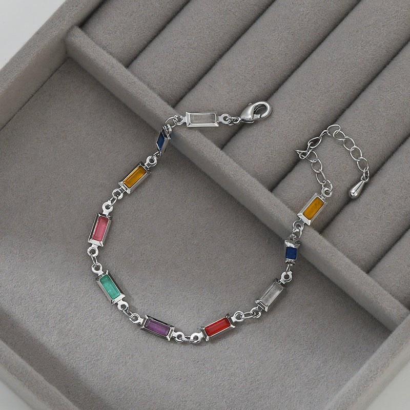 Women's Zircon Bracelet - Geometric Cubic Crystal Jewelry - Avolis.store